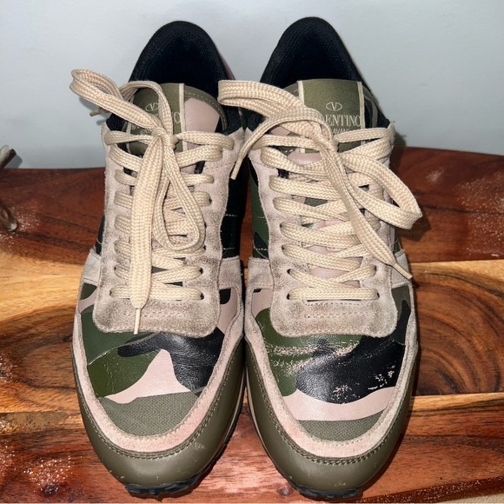 Valentino Garavani Rockrunner Camouflage Camo Sneakers Size EU 39 / US 8.5